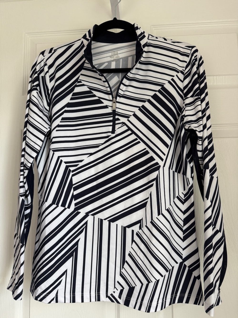 Women’s Tail Navy & White Striped Quarter-Zip Performance Top
